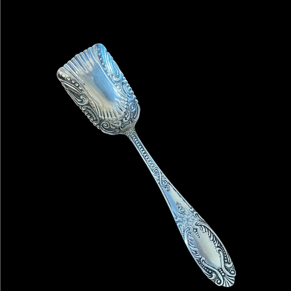Antique Crown Silver Co Sugar Shovel Spoon Cuban Pattern 1911 Silverplat
